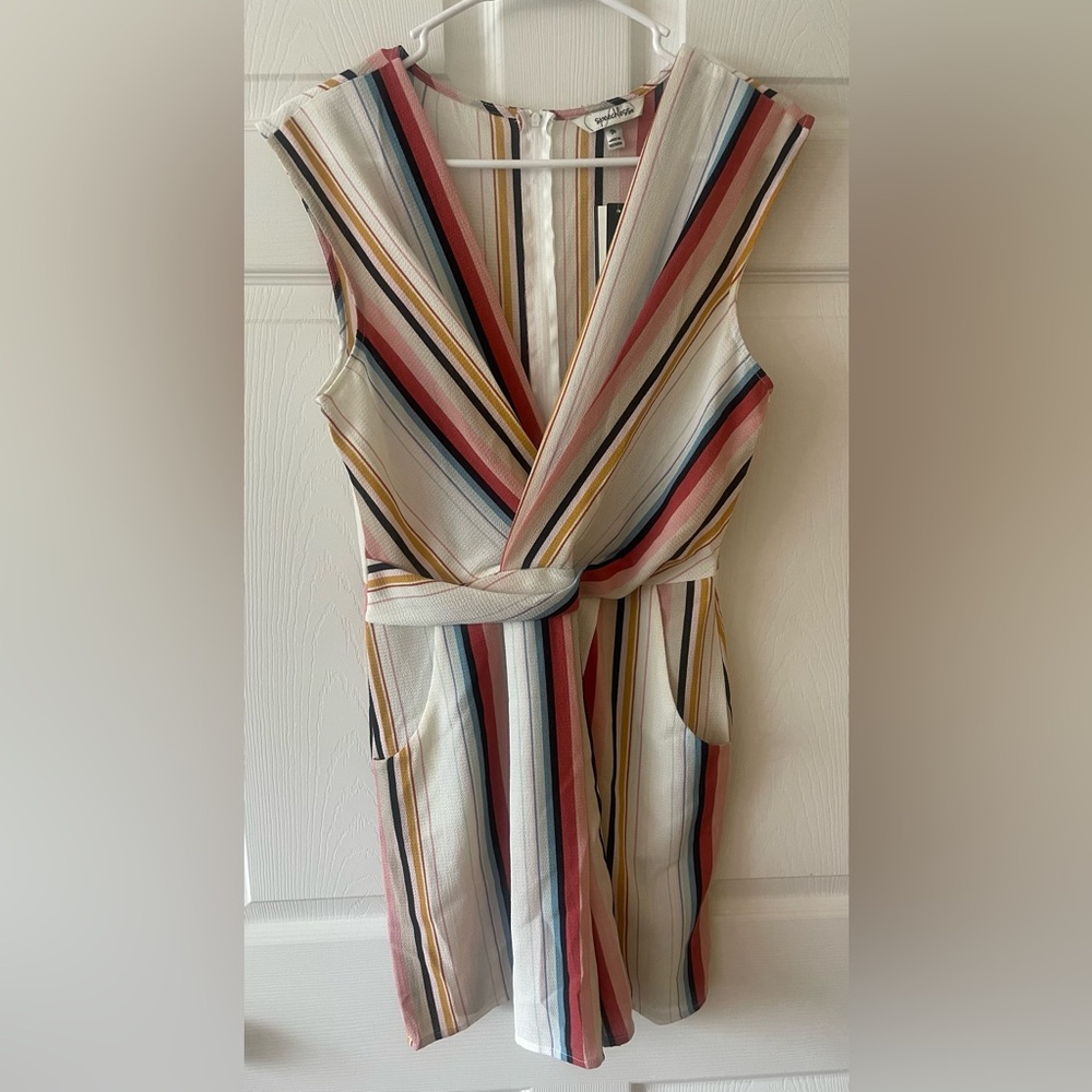 Speechless Multicolor Striped Romper